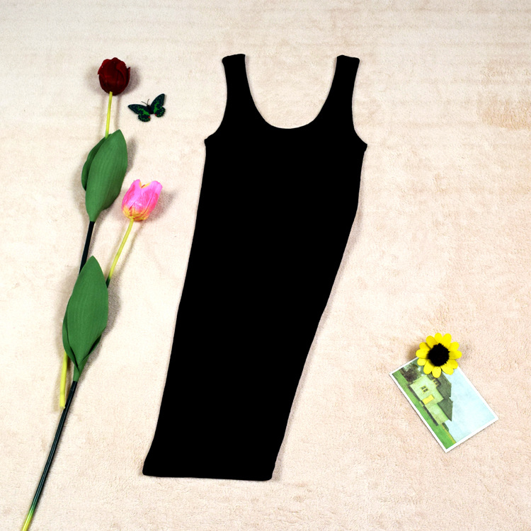 Princess Town kokvilnas kleita ar siksnām, slaigs siluets, vidēja garuma, dubultās siksnas