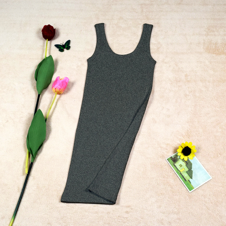 Princess Town kokvilnas kleita ar siksnām, slaigs siluets, vidēja garuma, dubultās siksnas