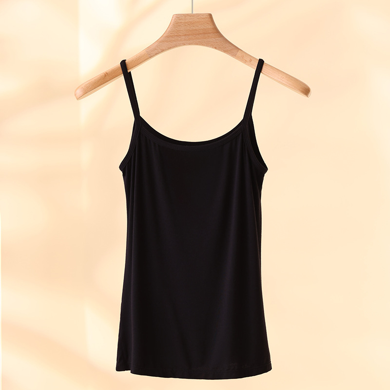 Sieviešu modal top, šaurs siluets, divas plecu siksnas, viskoze 90–95%, vidējais garums 50–65 cm