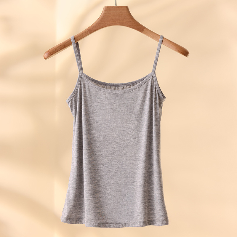 Sieviešu modal top, šaurs siluets, divas plecu siksnas, viskoze 90–95%, vidējais garums 50–65 cm