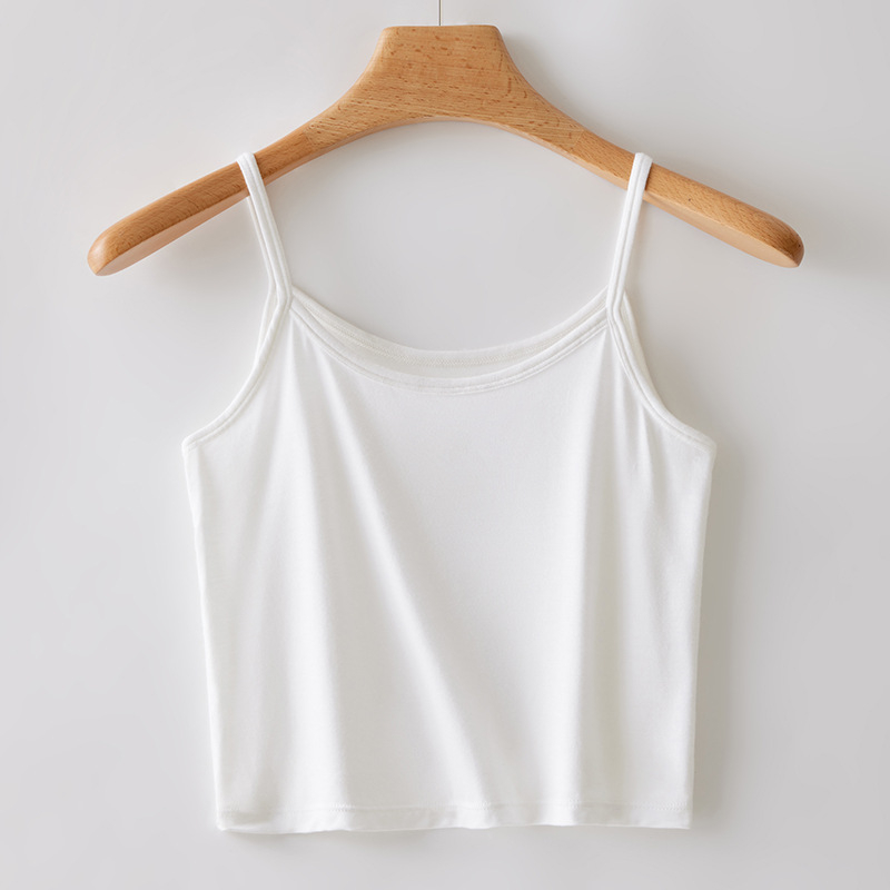 Sieviešu modal top, šaurs siluets, divas plecu siksnas, viskoze 90–95%, vidējais garums 50–65 cm