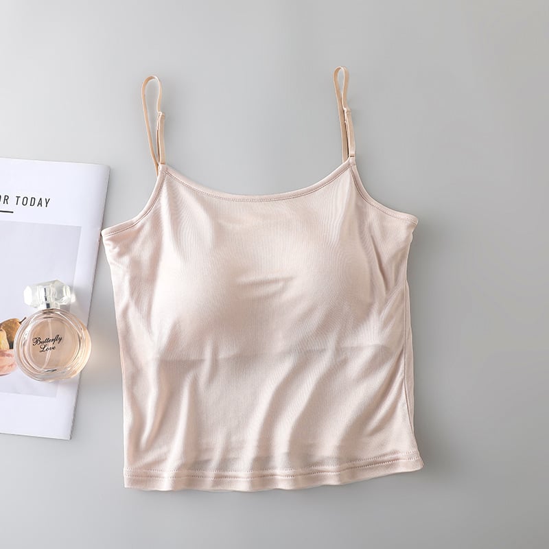 Zīda top ar Mulberry zīdu – bezšuvju viengabala dizains, vest stils, vasara 2024