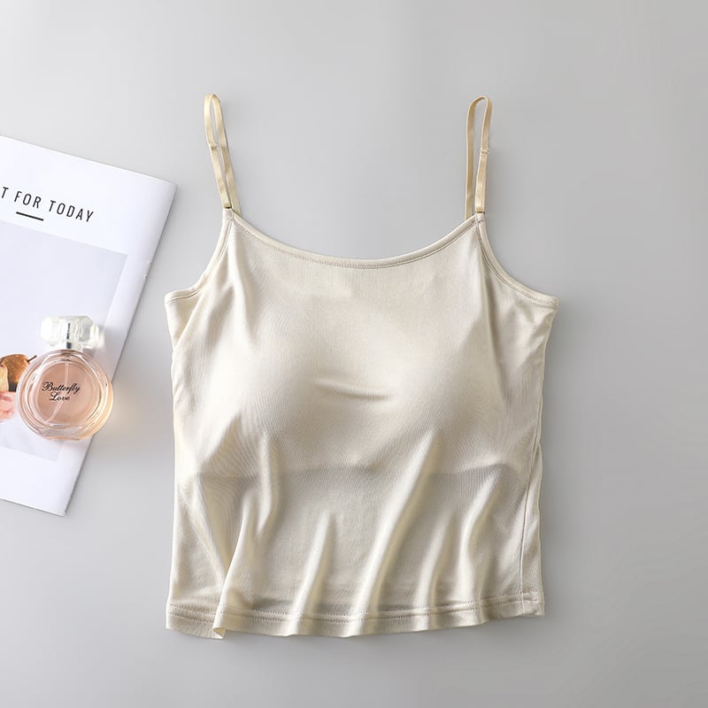 Zīda top ar Mulberry zīdu – bezšuvju viengabala dizains, vest stils, vasara 2024