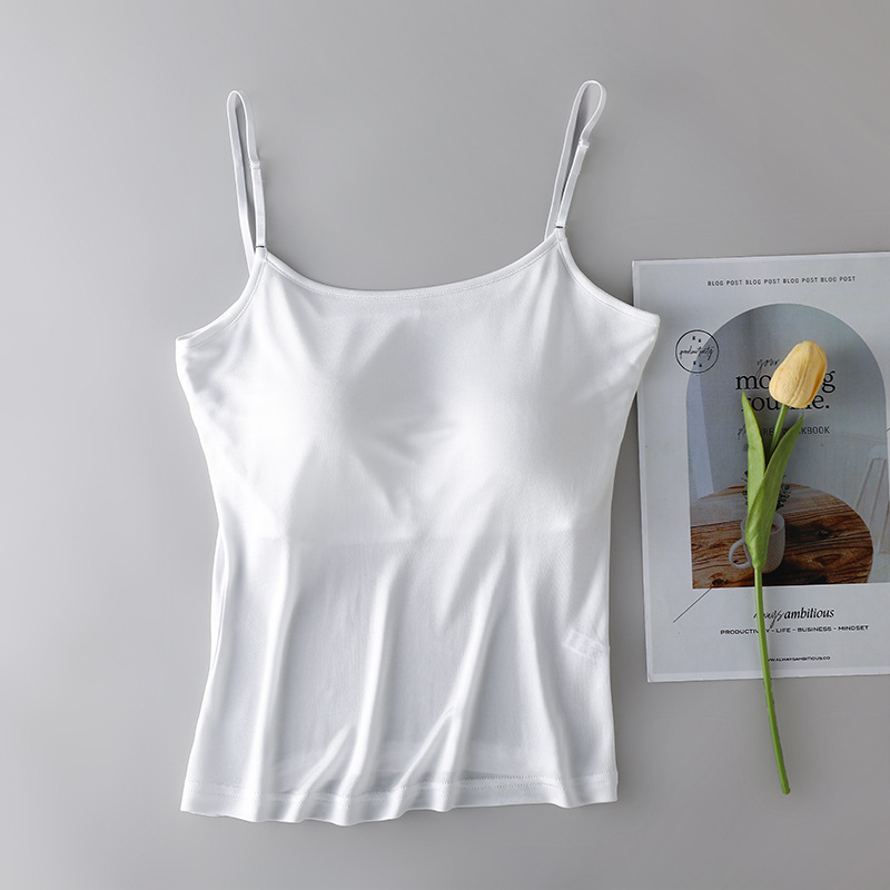 Zīda top ar Mulberry zīdu – bezšuvju viengabala dizains, vest stils, vasara 2024