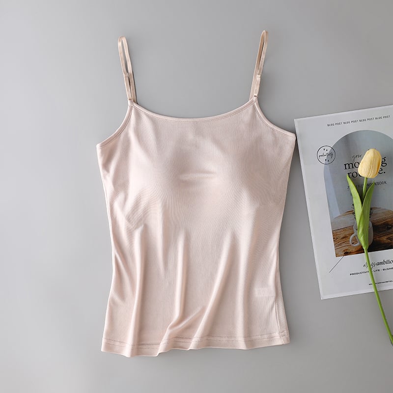 Zīda top ar Mulberry zīdu – bezšuvju viengabala dizains, vest stils, vasara 2024