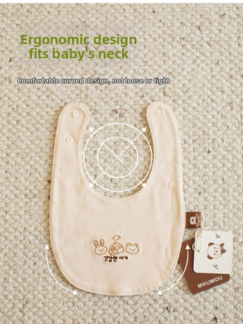 Divpusējs zīdaiņu salviņš ar izšuvumu, cartoon motīvs, ūdensizturīgs un traipu izturīgs, universāls, piemērots no zīdaiņa līdz maziem bērniem