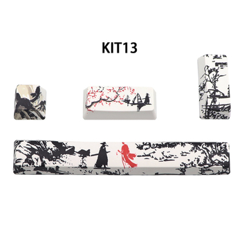 PBT klahvikatted mehaanilisele klaviatuurile, viiepoolne sublimatsioon, 4 klahvi: 6.25U tühik, ESC, Enter ja parem Enter