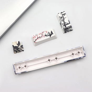 PBT klahvikatted mehaanilisele klaviatuurile, viiepoolne sublimatsioon, 4 klahvi: 6.25U tühik, ESC, Enter ja parem Enter