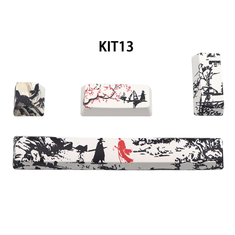 PBT klahvikatted mehaanilisele klaviatuurile, viiepoolne sublimatsioon, 4 klahvi: 6.25U tühik, ESC, Enter ja parem Enter