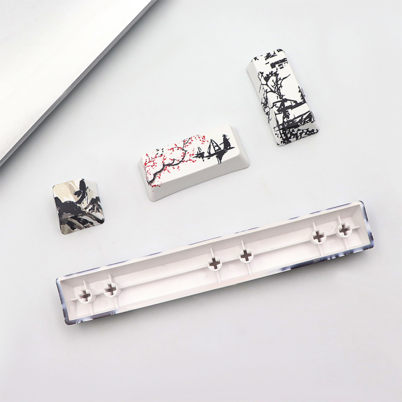 PBT klahvikatted mehaanilisele klaviatuurile, viiepoolne sublimatsioon, 4 klahvi: 6.25U tühik, ESC, Enter ja parem Enter