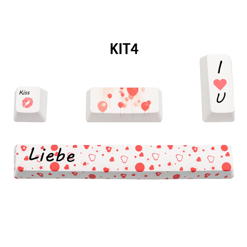 PBT klahvikatted mehaanilisele klaviatuurile, viiepoolne sublimatsioon, 4 klahvi: 6.25U tühik, ESC, Enter ja parem Enter