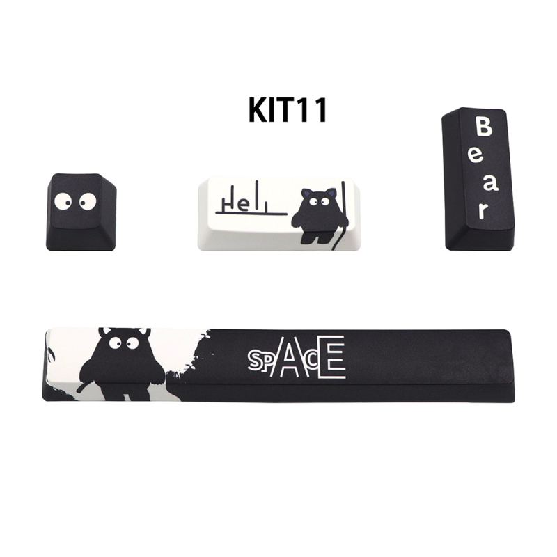 PBT klahvikatted mehaanilisele klaviatuurile, viiepoolne sublimatsioon, 4 klahvi: 6.25U tühik, ESC, Enter ja parem Enter