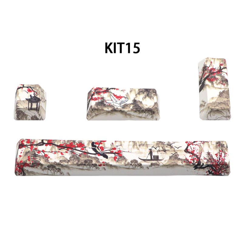 PBT klahvikatted mehaanilisele klaviatuurile, viiepoolne sublimatsioon, 4 klahvi: 6.25U tühik, ESC, Enter ja parem Enter