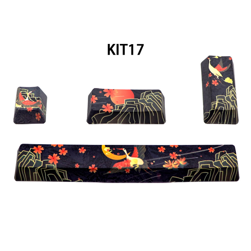 PBT klahvikatted mehaanilisele klaviatuurile, viiepoolne sublimatsioon, 4 klahvi: 6.25U tühik, ESC, Enter ja parem Enter