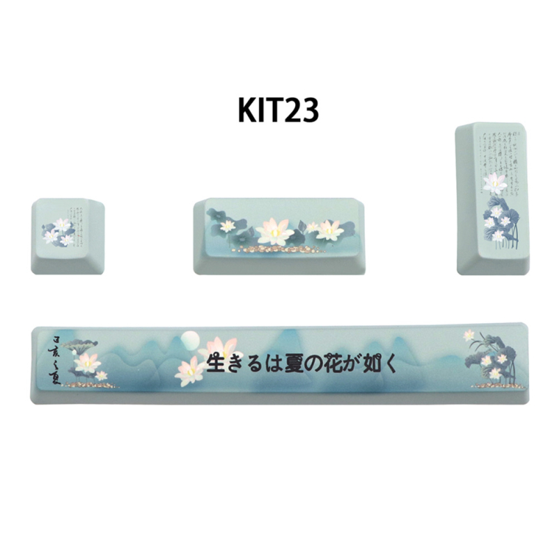 PBT klahvikatted mehaanilisele klaviatuurile, viiepoolne sublimatsioon, 4 klahvi: 6.25U tühik, ESC, Enter ja parem Enter