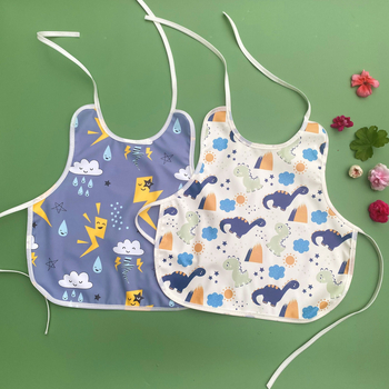 Zīdaiņu ēdināšanas lakats ar auklām, PU ūdensizturīgs, kabatiņa ēdiena uzņemšanai, mīksts ēdināšanas apģērbs zīdaiņiem un maziem bērniem 1–3 gadi