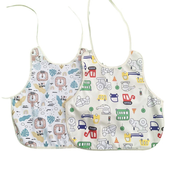 Zīdaiņu ēdināšanas lakats ar auklām, PU ūdensizturīgs, kabatiņa ēdiena uzņemšanai, mīksts ēdināšanas apģērbs zīdaiņiem un maziem bērniem 1–3 gadi