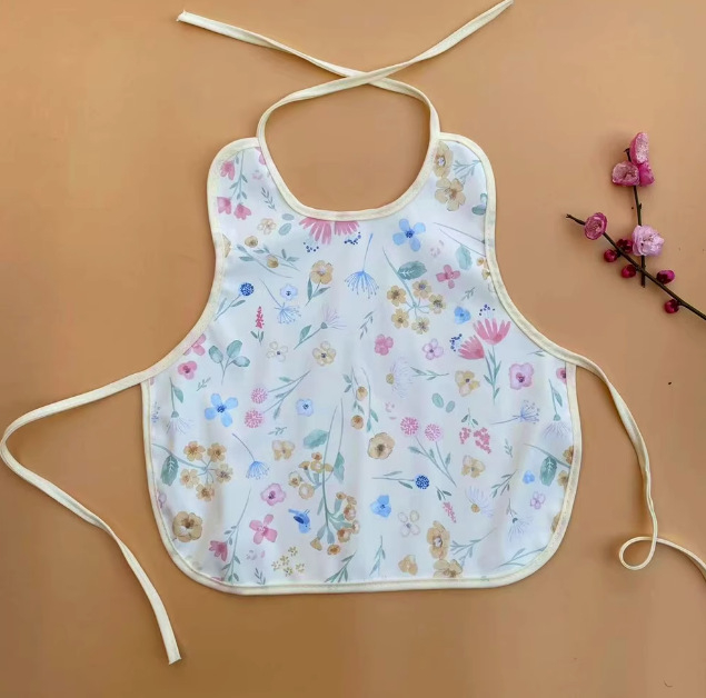 Zīdaiņu ēdināšanas lakats ar auklām, PU ūdensizturīgs, kabatiņa ēdiena uzņemšanai, mīksts ēdināšanas apģērbs zīdaiņiem un maziem bērniem 1–3 gadi