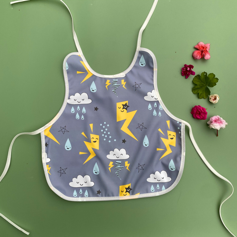 Zīdaiņu ēdināšanas lakats ar auklām, PU ūdensizturīgs, kabatiņa ēdiena uzņemšanai, mīksts ēdināšanas apģērbs zīdaiņiem un maziem bērniem 1–3 gadi