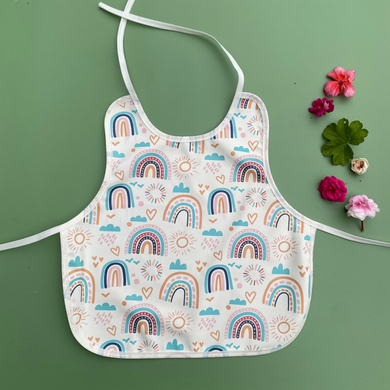 Zīdaiņu ēdināšanas lakats ar auklām, PU ūdensizturīgs, kabatiņa ēdiena uzņemšanai, mīksts ēdināšanas apģērbs zīdaiņiem un maziem bērniem 1–3 gadi