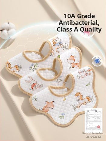 Bavete bērniem no 100% kokvilnas, uzsūcīga un ātri žūstoša, antibakteriāla 10a, derīga zīdaiņiem un bērniem līdz 6 gadu vecumam