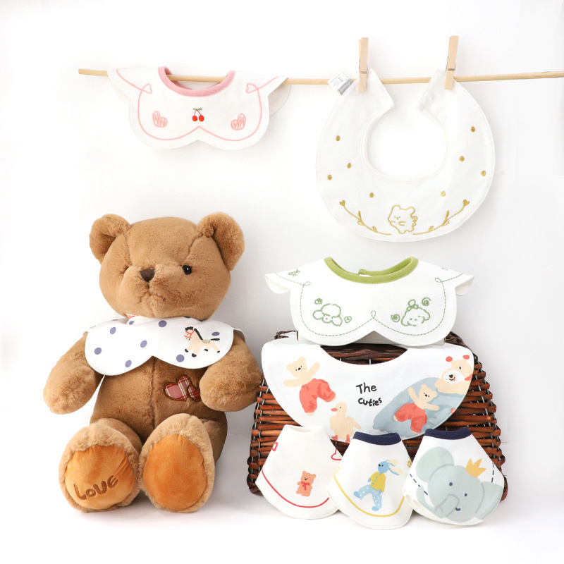 3 komplekti zīdaiņu bib, ūdensizturīgas kokosvilnas, piemēroti zīdaiņiem un 0–3 gadu vecumā, dzīvnieku motīvi