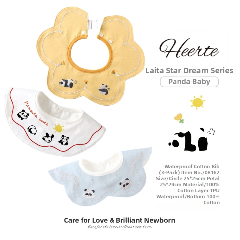 3 komplekti zīdaiņu bib, ūdensizturīgas kokosvilnas, piemēroti zīdaiņiem un 0–3 gadu vecumā, dzīvnieku motīvi