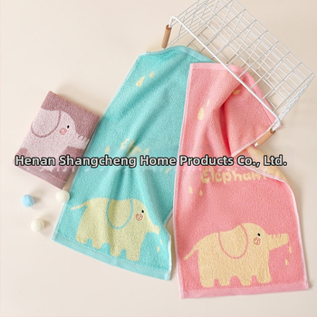 Bērnu sejas dvielis ar karikatūras Zoo motīvu, Jacquard – 100% kokvilna, 32s diegi, Jacquard/ vienkāršs audums, 50–80 g, zīdaiņiem un bērniem