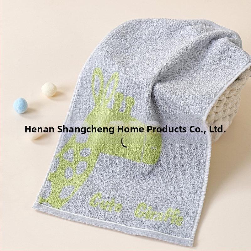 Bērnu sejas dvielis ar karikatūras Zoo motīvu, Jacquard – 100% kokvilna, 32s diegi, Jacquard/ vienkāršs audums, 50–80 g, zīdaiņiem un bērniem