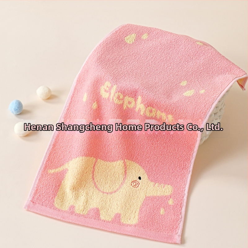 Bērnu sejas dvielis ar karikatūras Zoo motīvu, Jacquard – 100% kokvilna, 32s diegi, Jacquard/ vienkāršs audums, 50–80 g, zīdaiņiem un bērniem