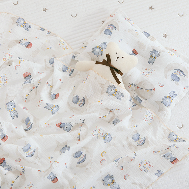 Bree Time Beebi puuvillane rätik - kahekordne, 40s lõng, trükkimine, 200–300 g