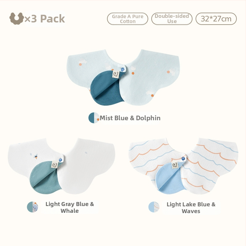 Zīdaiņu saliņa divpusēja, ūdensizturīga, kokvilna virs 95%, karikatūras raksts, 0–1 gadu vecumam