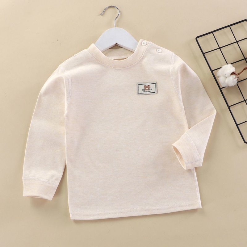 Bērnu kokvilnas T-krekls ar svītrainu rakstu, garas piedurknes, apaļš kakls, 3–8 gadu vecumā