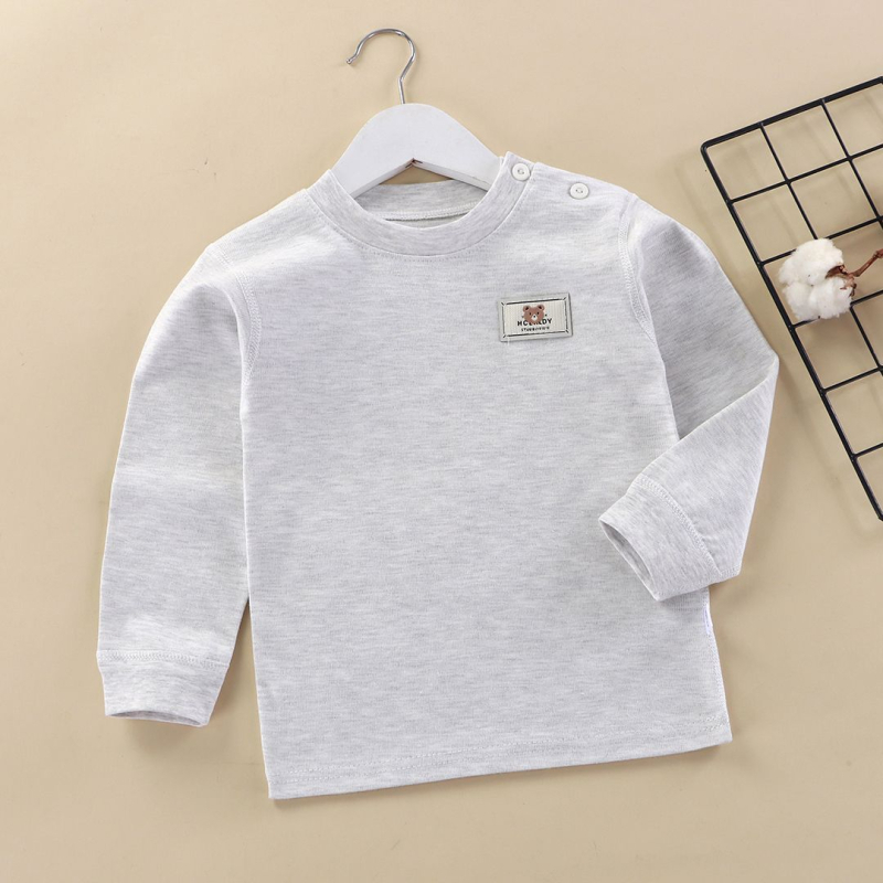 Bērnu kokvilnas T-krekls ar svītrainu rakstu, garas piedurknes, apaļš kakls, 3–8 gadu vecumā