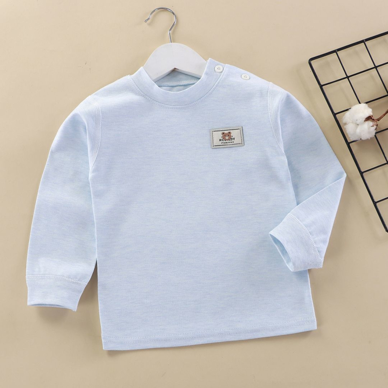 Bērnu kokvilnas T-krekls ar svītrainu rakstu, garas piedurknes, apaļš kakls, 3–8 gadu vecumā