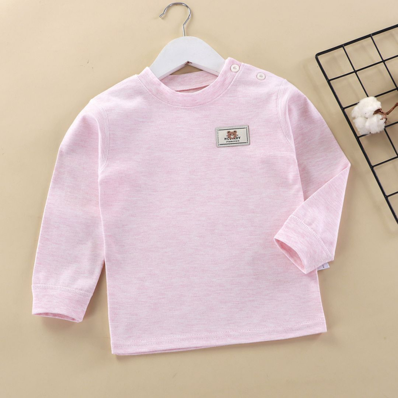 Bērnu kokvilnas T-krekls ar svītrainu rakstu, garas piedurknes, apaļš kakls, 3–8 gadu vecumā