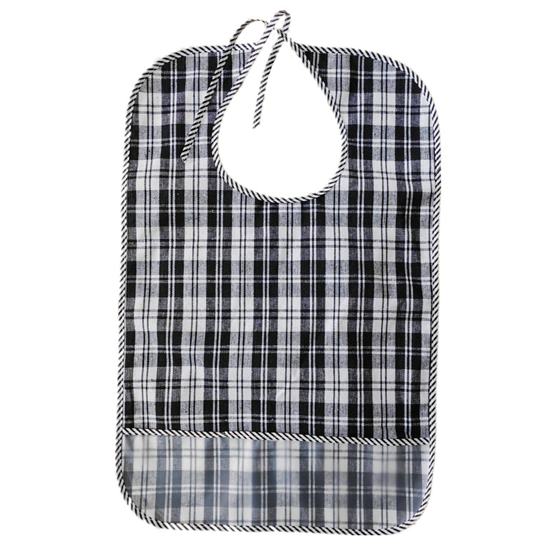 Unisex pieaugušo ūdensizturīgs ēšanas bibs, poliesteru–kokvilnas audums, plaid raksts, drošības klase A