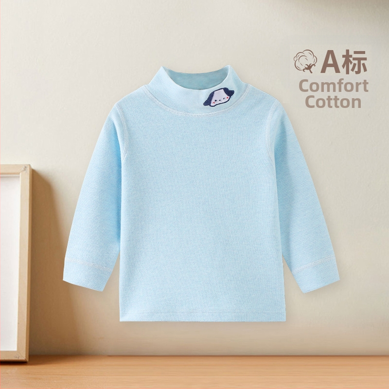 Bērnu pamata garā krekliņš ar vidēji augstu kaklu ziemai, universāls, vecums 1–3 gadi, 95% kokvilnas