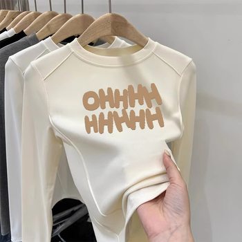 Bērnu tops ar garām piedurknēm, fleece oderi, apaļš kakls, poliesters