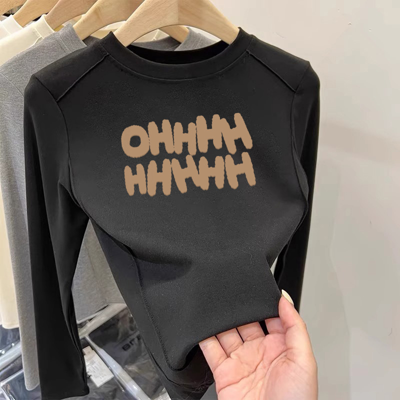 Bērnu tops ar garām piedurknēm, fleece oderi, apaļš kakls, poliesters