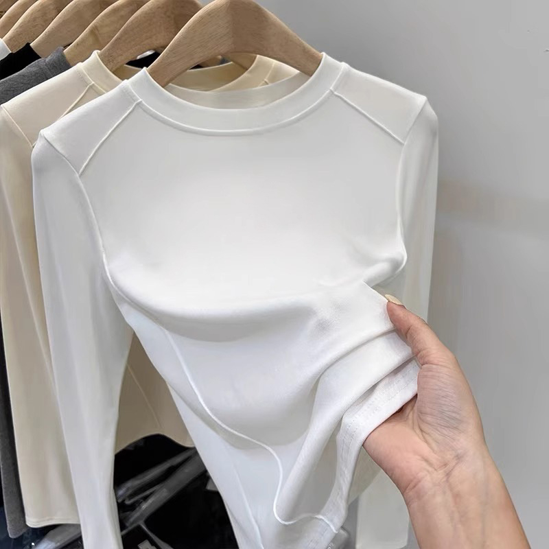 Bērnu tops ar garām piedurknēm, fleece oderi, apaļš kakls, poliesters