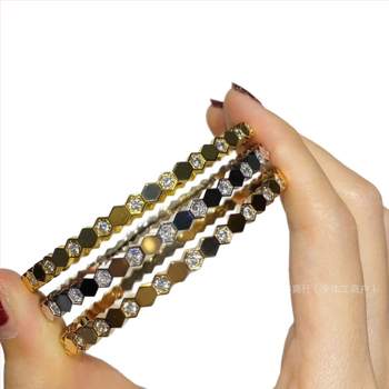 Aproces ar bišu šūnu rakstu, sakausējums, Seiko virsma, 9 g, Ins stils, rokas aksesuārs