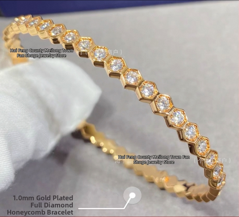 Aproces ar bišu šūnu rakstu, sakausējums, Seiko virsma, 9 g, Ins stils, rokas aksesuārs