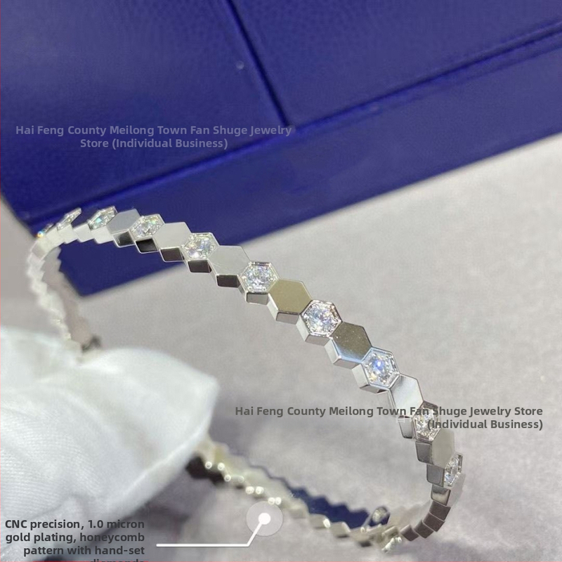 Aproces ar bišu šūnu rakstu, sakausējums, Seiko virsma, 9 g, Ins stils, rokas aksesuārs