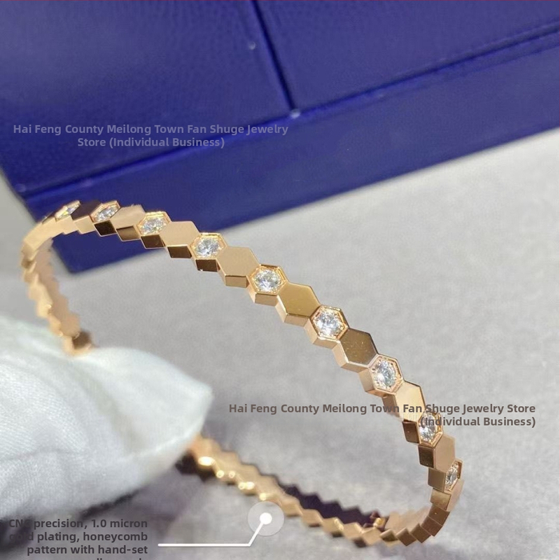 Aproces ar bišu šūnu rakstu, sakausējums, Seiko virsma, 9 g, Ins stils, rokas aksesuārs