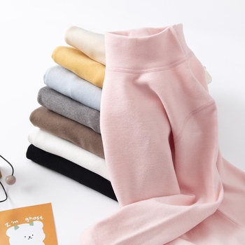 Bērnu samta termiskā tops ar garām piedurknēm un vidēji augstu kaklu, Derong audums (rudens 2025)