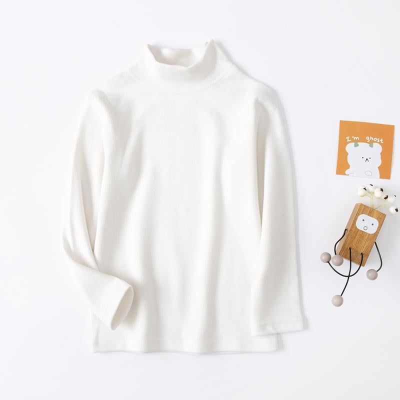 Bērnu samta termiskā tops ar garām piedurknēm un vidēji augstu kaklu, Derong audums (rudens 2025)