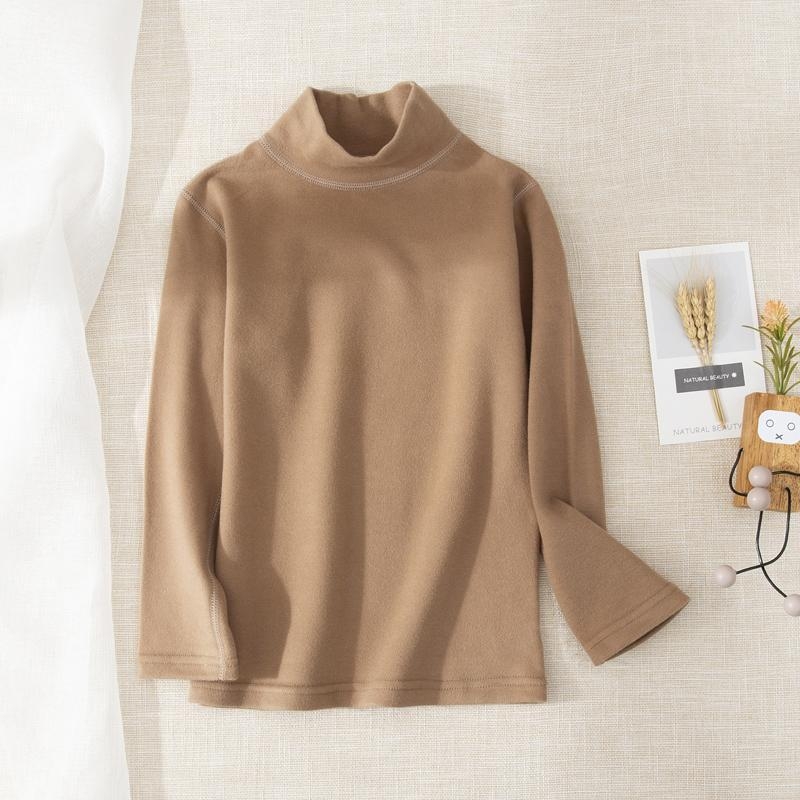 Bērnu samta termiskā tops ar garām piedurknēm un vidēji augstu kaklu, Derong audums (rudens 2025)