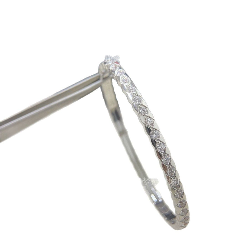 Zelta pārklājuma rokassprādze ar diamentiem, svaigs un salds stils, svars 16 g