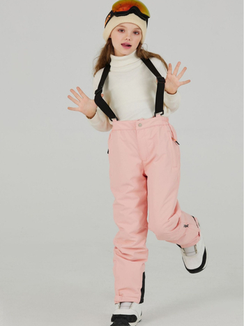 Pantaloni de schi pentru copii, respirabili, impermeabili 12000, țesătură Oxford, căptușeală groasă, umplutură din bumbac tors